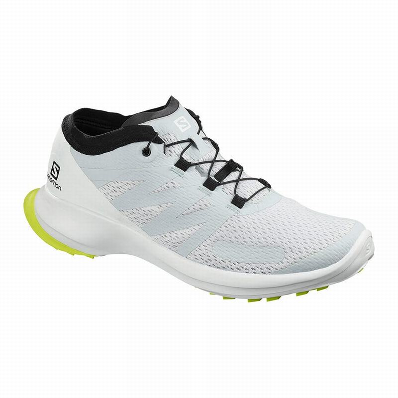 Chaussures De Trail Running Salomon Homme Blanche / Grise - Salomon SENSE FLOW - France (2315-MWOKA)